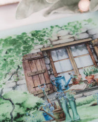 Country Garden Glass Cutting Board