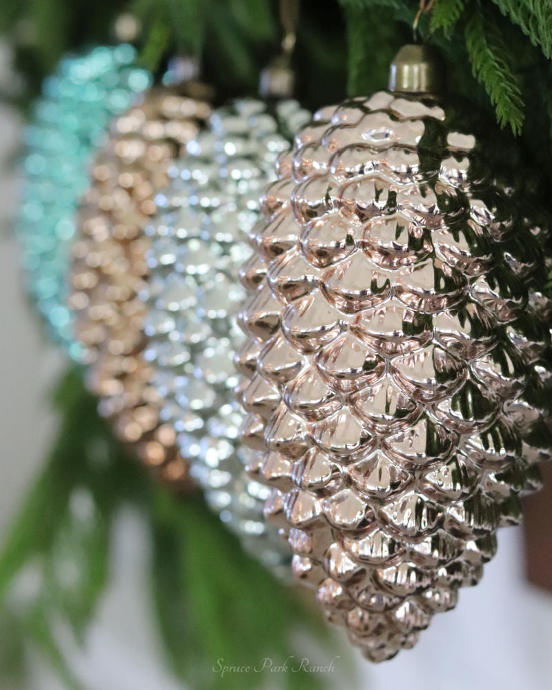 Coloured Glass Pinecone