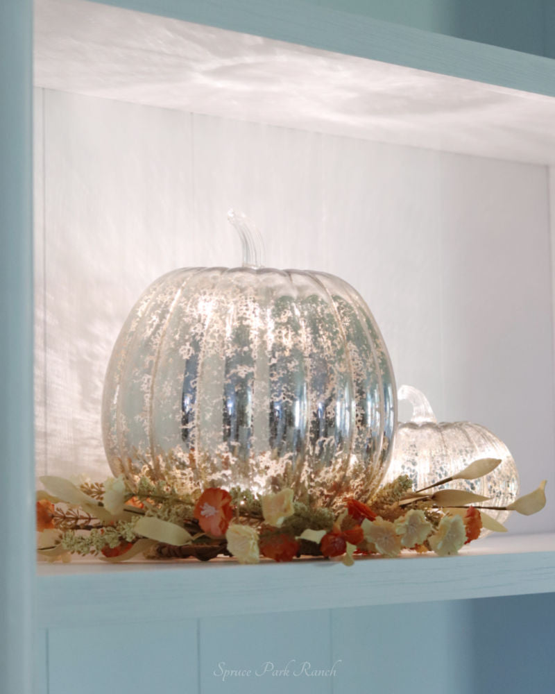Light Up Mercury Glass Pumpkin