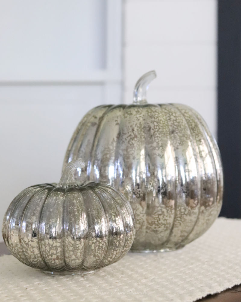 Light Up Mercury Glass Pumpkin