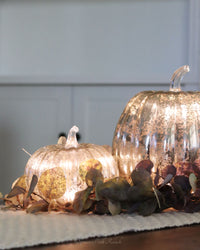 Light Up Mercury Glass Pumpkin