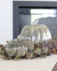 Light Up Mercury Glass Pumpkin
