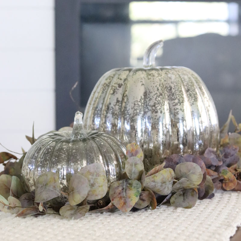 Light Up Mercury Glass Pumpkin