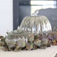 Light Up Mercury Glass Pumpkin