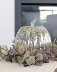 Light Up Mercury Glass Pumpkin