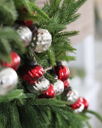 Glass Red and Silver Garland
