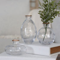 Gold Rim Glass Bud Vase
