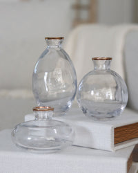 Gold Rim Glass Bud Vase
