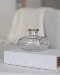 Gold Rim Glass Bud Vase