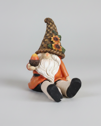 Woven Hat Harvest Gnome Shelf Sitter