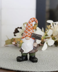 Harvest Gnome With Plaid Hat