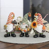 Harvest Gnome With Plaid Hat