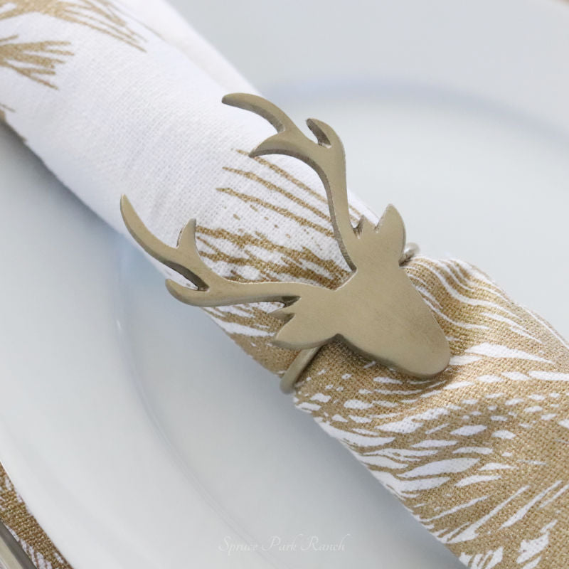 Napkin Ring Gold Deer