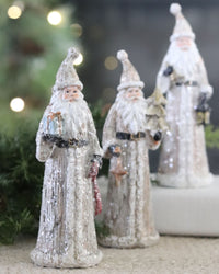 Gold Dusted Vintage Santa Figurine