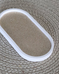 Champagne Gold Glitter Oval Tray