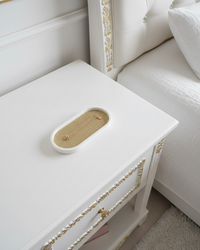 Champagne Gold Glitter Oval Tray