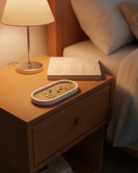 Champagne Gold Glitter Oval Tray