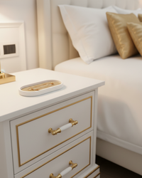 Champagne Gold Glitter Oval Tray