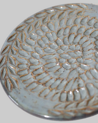 Wheat Design Garlic Grater Plate Crystal Blue