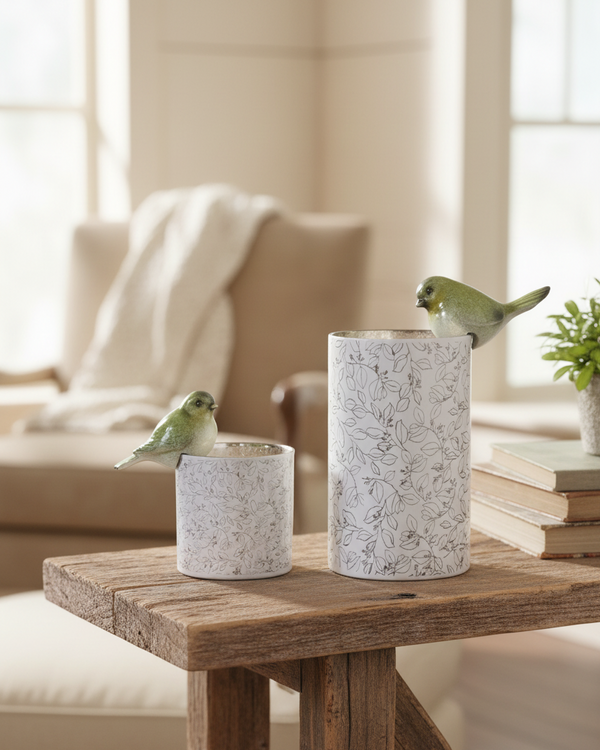 Green Bird Pot Hanger 2.5"H