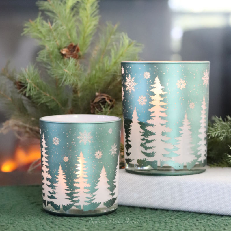 Green Forest Candle Holder