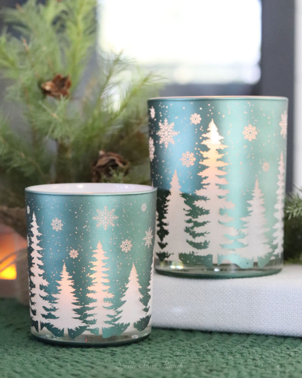 Green Forest Candle Holder