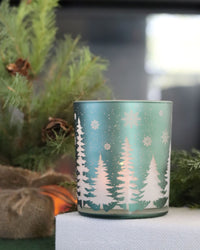 Green Forest Candle Holder