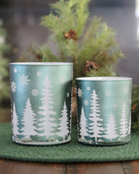 Green Forest Candle Holder