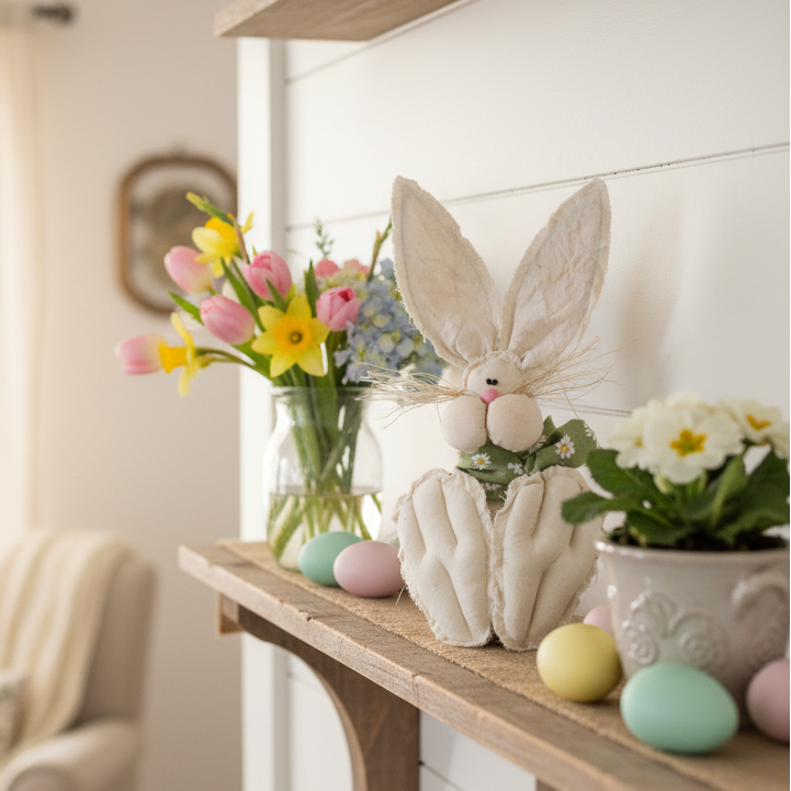 Daisy Scarf Big Foot Spring Bunny