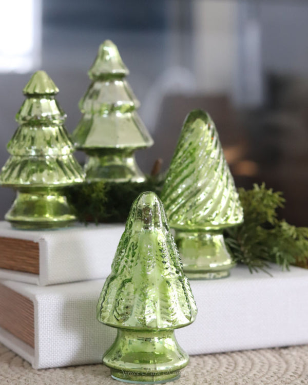Mini Green Mercury Glass Christmas Tree