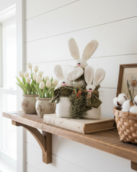 Green Scarf Bunny Trio