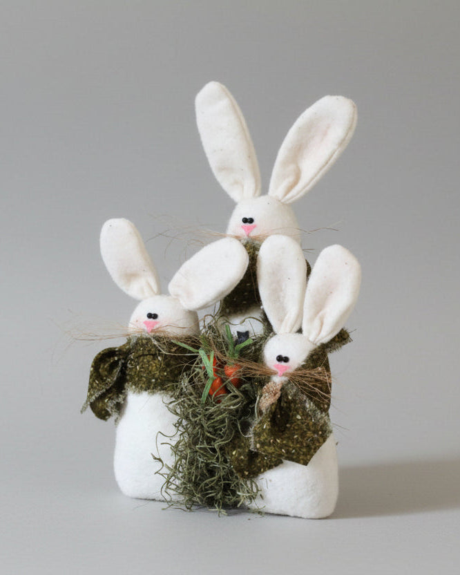 Green Scarf Bunny Trio