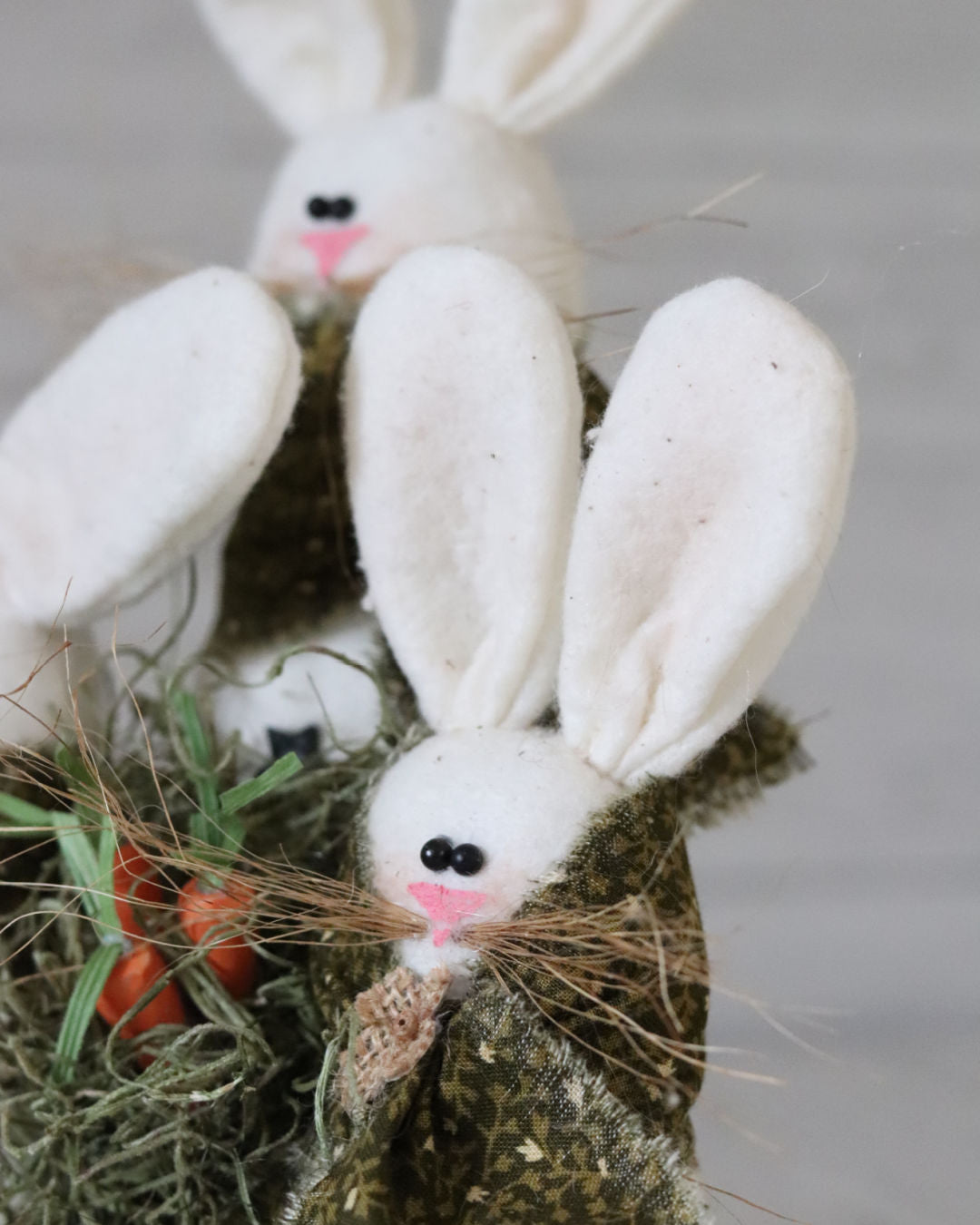 Green Scarf Bunny Trio