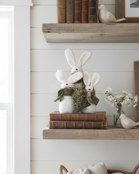 Green Scarf Bunny Trio