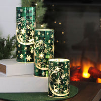 Green Tartan Santa's Sleigh Cylinder