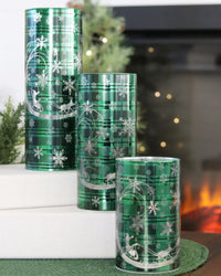 Green Tartan Santa's Sleigh Cylinder