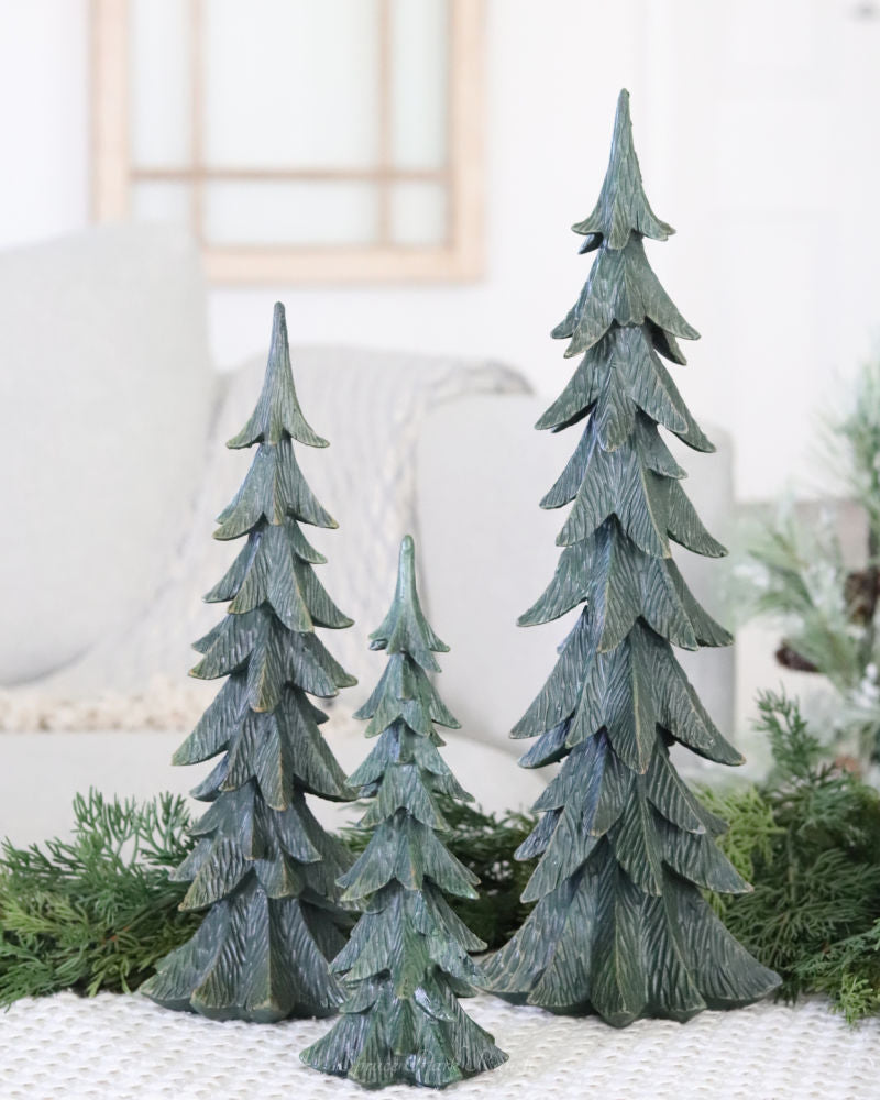 Green Resin Christmas Tree