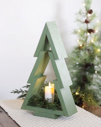 Wood Tree Stand Green