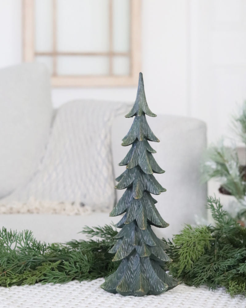 Green Resin Christmas Tree