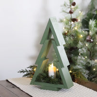 Wood Tree Stand Green