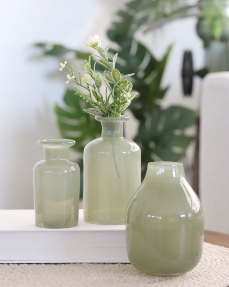 Small Green Glass Vases