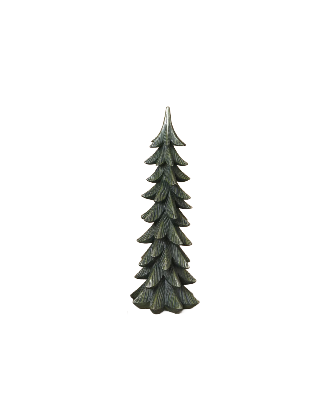 Green Aged Resin Christmas Tree Tall