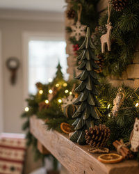 Green Aged Resin Christmas Tree Tall