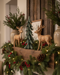 Green Aged Resin Christmas Tree Tall