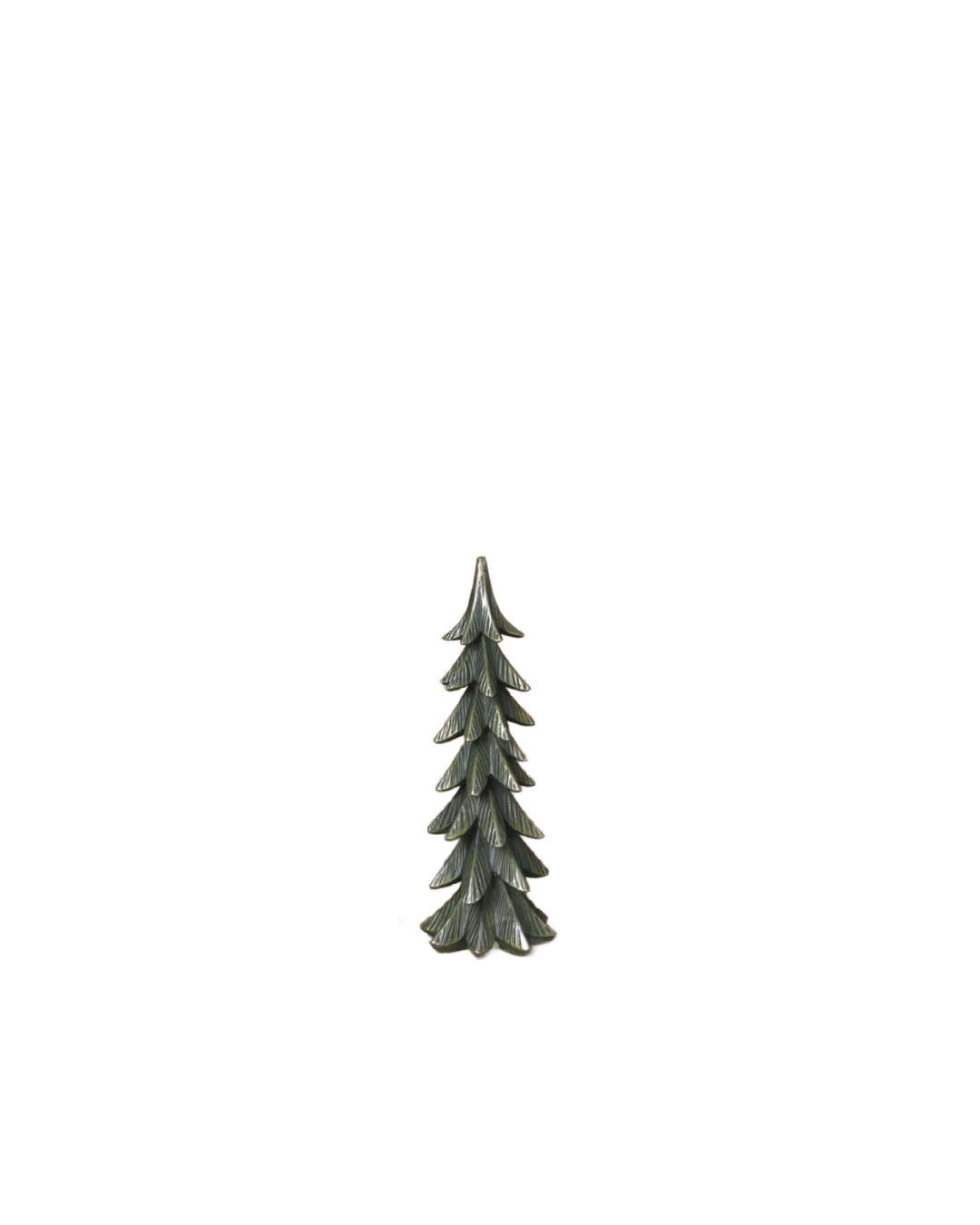 Green Aged Resin Christmas Tree Tall