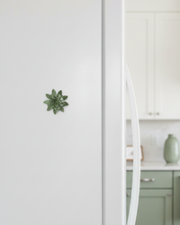 Green Flower Metal Magnet