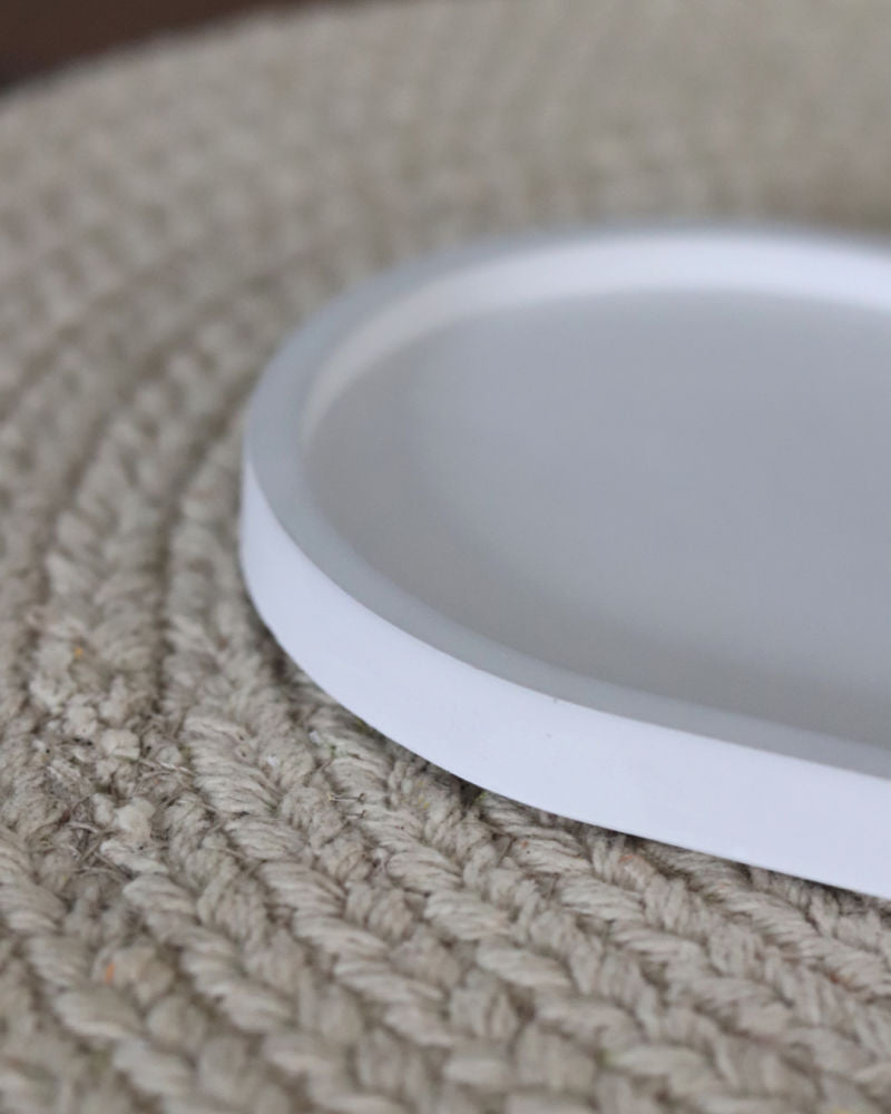 Light Grey Oval Tray