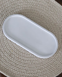 Light Grey Oval Tray