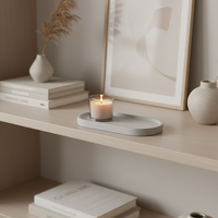 Light Grey Oval Tray