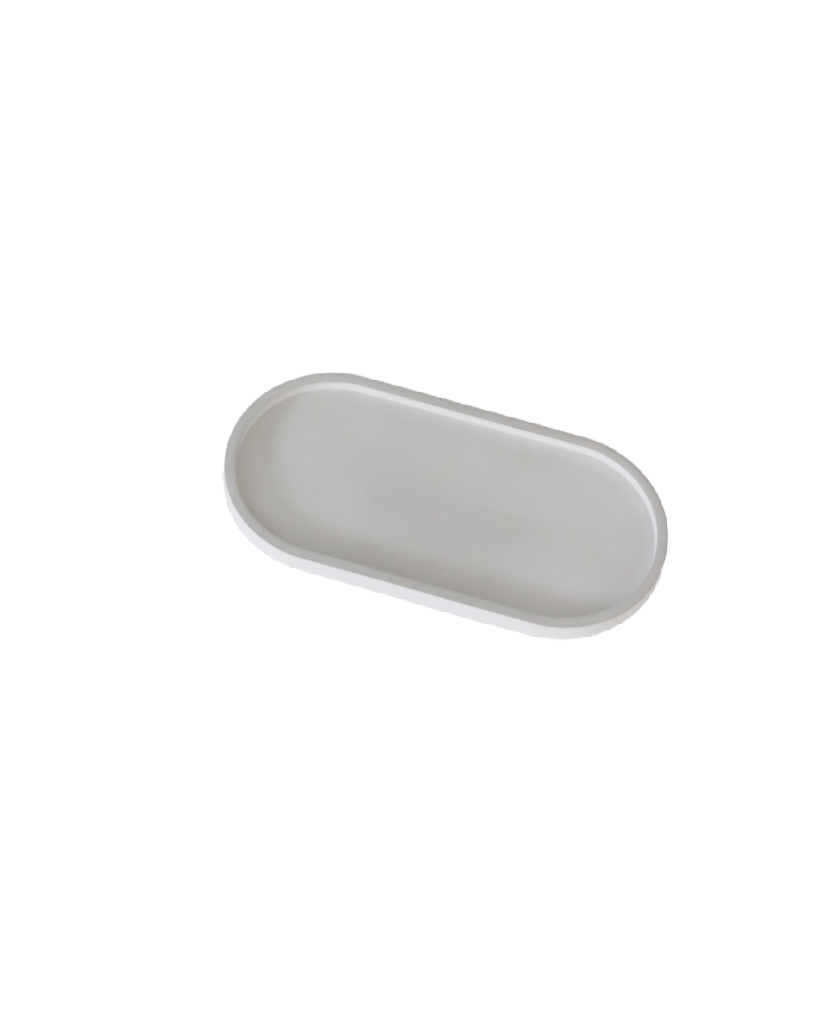 Light Grey Oval Tray